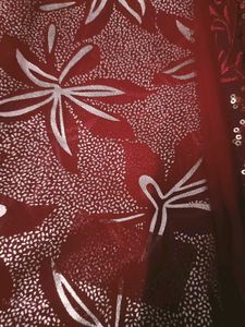 Elegant maroon Saree with Sequins