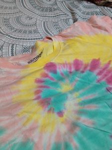 Colorful Tie-Dye cropped T-Shirt