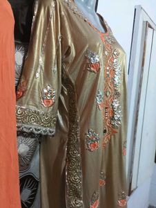 Beautiful golden kurti set