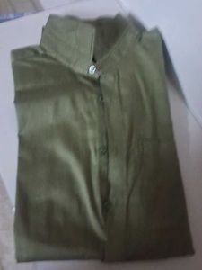 Men's Olive Green Casual Shirt