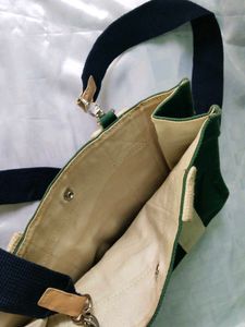 Green Canvas Tote Bag