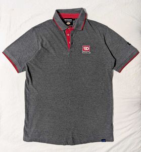 Men's Dickies Grey & Red Polo Shirt