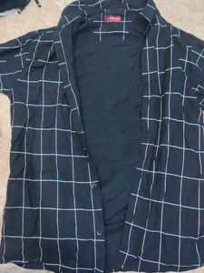 Men's Black & White Grid Shirt
