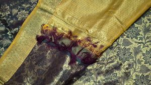 Elegant Silk Saree with Floral Motif