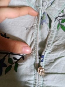 Blue Floral Print Cotton Kurta