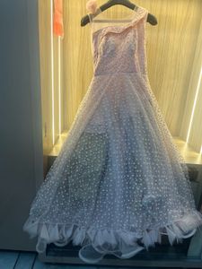 BARBIE Elegant Pink Polka Dot Gown