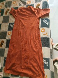 Only Cotton Tshirt Dress With Side Slit