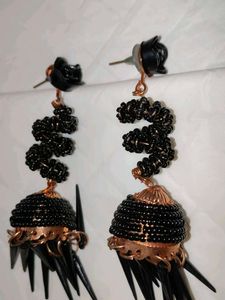 Unique Black Dangle Earrings