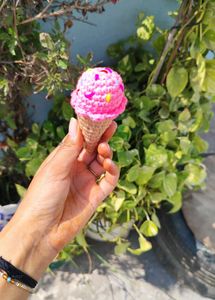 Cute Ice Cream Cone Keychain