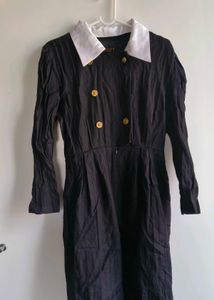Chic Black Double-Breasted Dress