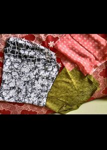 oneday offer 3 Beautiful blouse Material Set