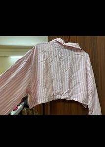 STRIPED CROP SHIRT