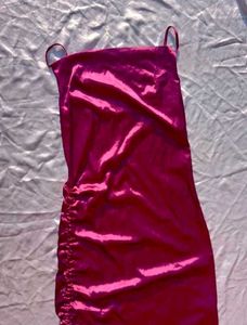 Brand New (Urbanic) Satin Ruched Cowl Neck Dress