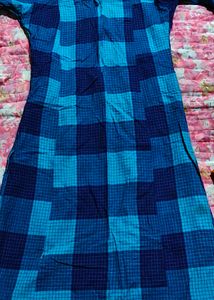 Stylish Blue Checked Kurta