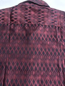 Men's Burgundy Diamond Pattern Shirt