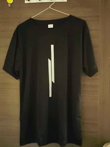 Black T-shirt with Abstract White Design