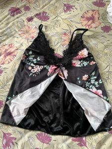 Floral Satin Babydoll Nightwear