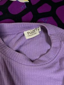Cute Lilac Ribbed Ruched Crop Top