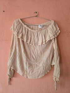 Bohemian Off-Shoulder Ruffle Top