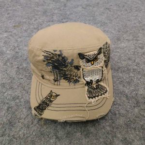 Embroidered Owl Y2K style Cadet Hat