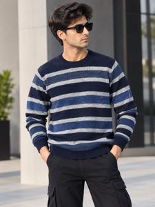 Men's Striped Knit Sweater
