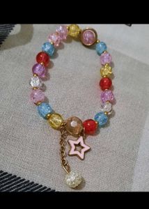 Colorful Beaded Star Charm Bracelet- 3 Pieces