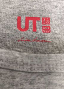 UNQLO Gray Cat Graphic T-Shirt