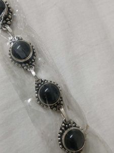 Elegant Silver Stone Bracelet