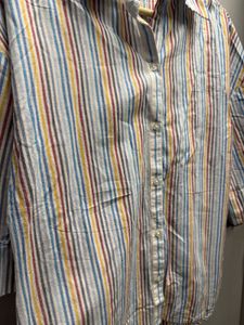 Colorful Striped Button-Up Shirt