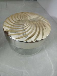 Vintage Swirl Top Glass Jar