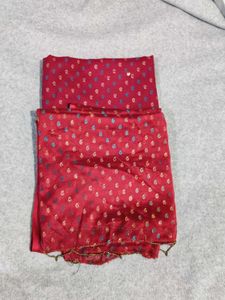 Beautiful Maroon Ethnic Dress Material Set