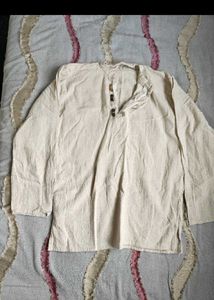 Beige shirt/Striped Casual Shirt Pair.
