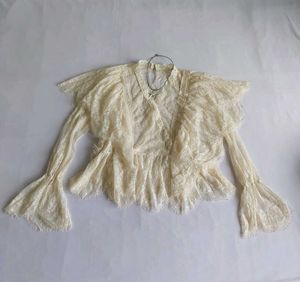 Romantic Boho Lace Peplum Blouse✨️🌼