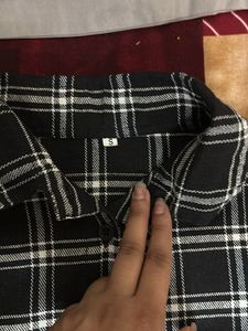 Checked Cropped Shirt
