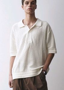 maison mined punched mesh oversized knit