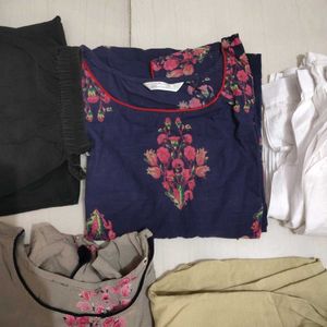 5 Piece Combo Floral Print Kurti Set