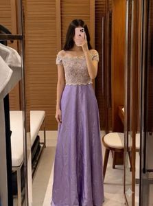 Lavender Lace Embroidered Gown
