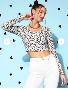 Leopard Print Cropped Top