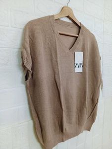 Knit V-Neck Top