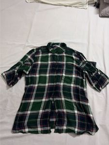 Old Navy Green Plaid Long Sleeve Shirt