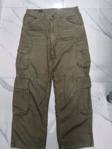 Olive Green Baggy Jeans