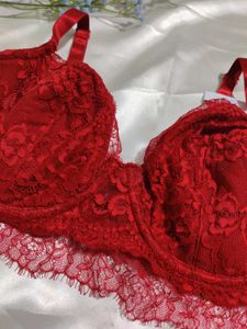 Elegant Red Lace Bra