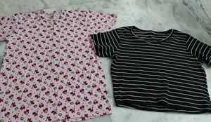 Cute Minnie Mouse &amp; Striped T-Shirts combo offfer