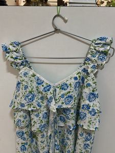 Floral Ruffle Tank Top