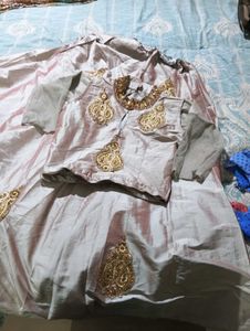 Grey Silver Lehenga