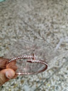 Sparkling Rose Gold Bangle Bracelet