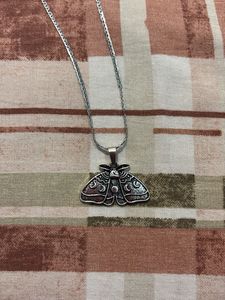 Gothic Moth Pendant Necklace