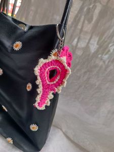 Handmade Crochet P Keychain