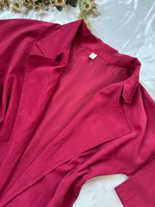Chic Pink Open-Front Blazer