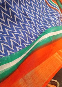 Vibrant Geometric Print Saree
